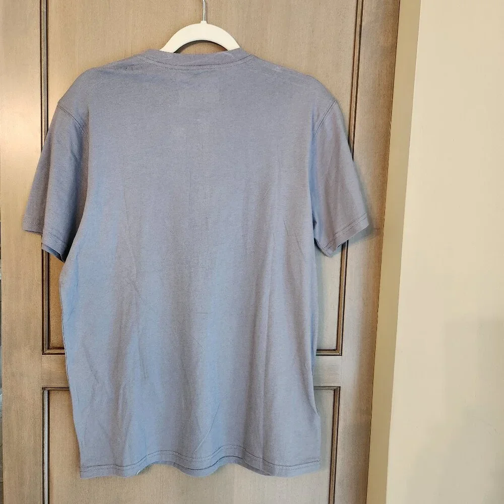 Eddie Bauer Gray Short Sleeve Henley –‎ Men's Small New